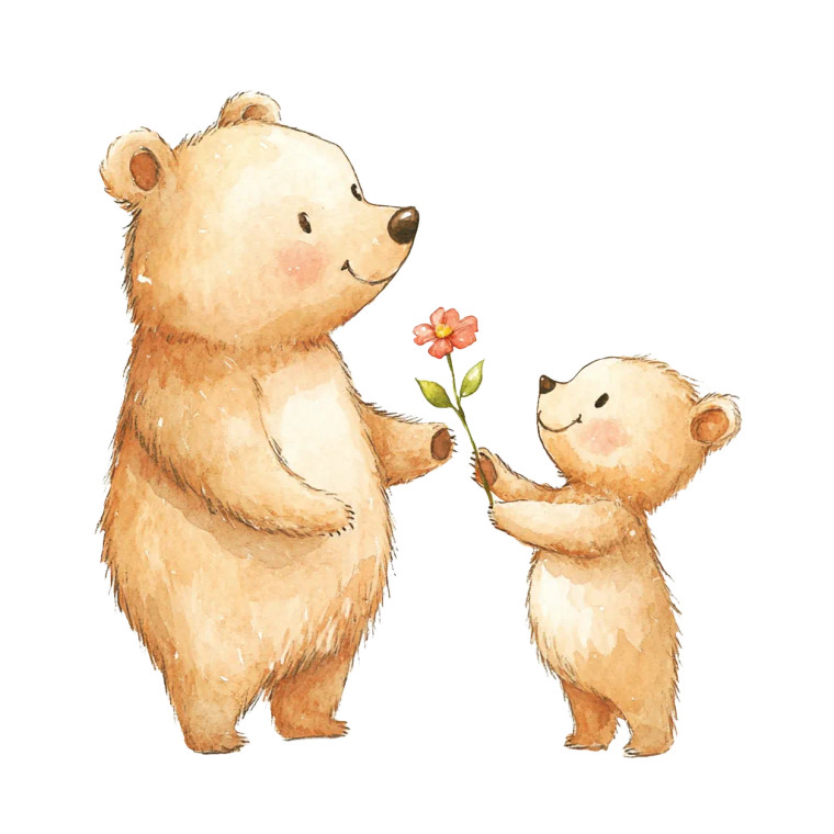 Baby Bear Gift Vinyl Car Decal Sticker – Waterproof & UV-Resistant 8"
