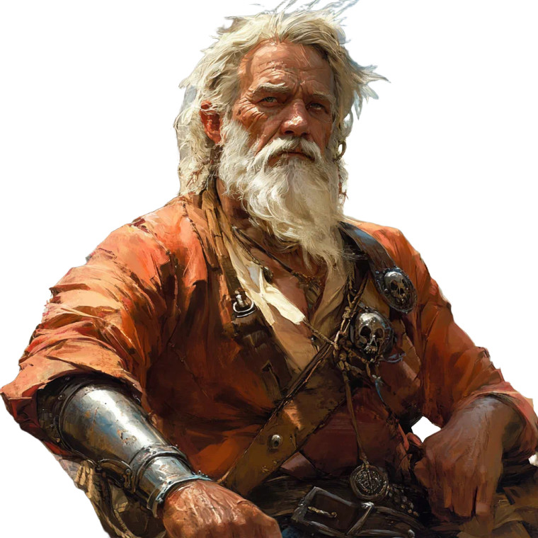 Ancient Pirate Sailor Vinyl Car Decal Sticker – Waterproof & UV-Resistant 8"