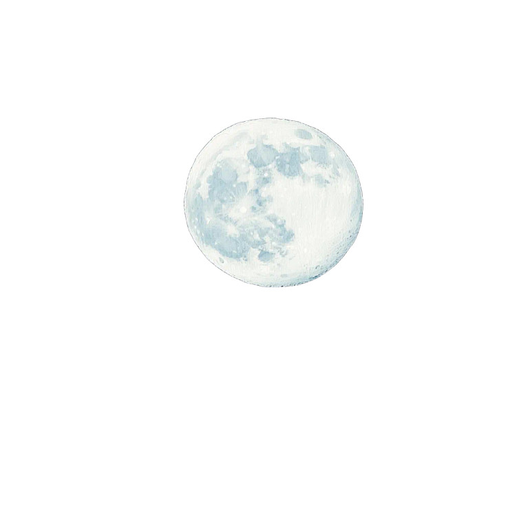 Full Snow Moon Vinyl Car Decal Sticker – Waterproof & UV-Resistant 8"