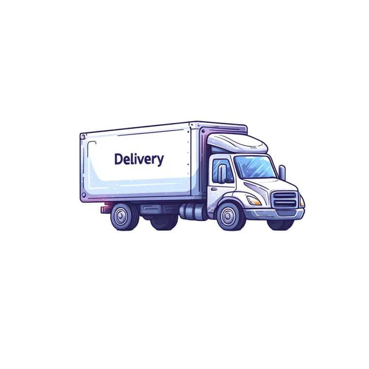 Delivery Truck Icon V3 Vinyl Car Decal Sticker – Waterproof & UV-Resistant 8"
