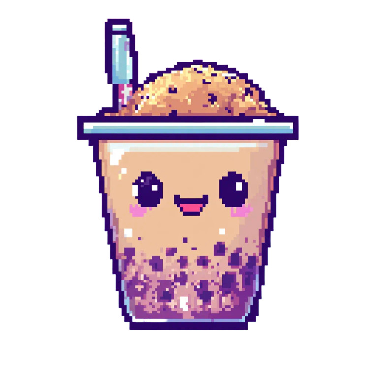 Smiling Boba Cup Vinyl Car Decal Sticker – Waterproof & UV-Resistant 8"