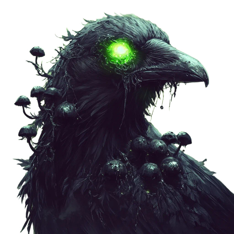 Zombie Crow Vinyl Car Decal Sticker – Waterproof & UV-Resistant 8"
