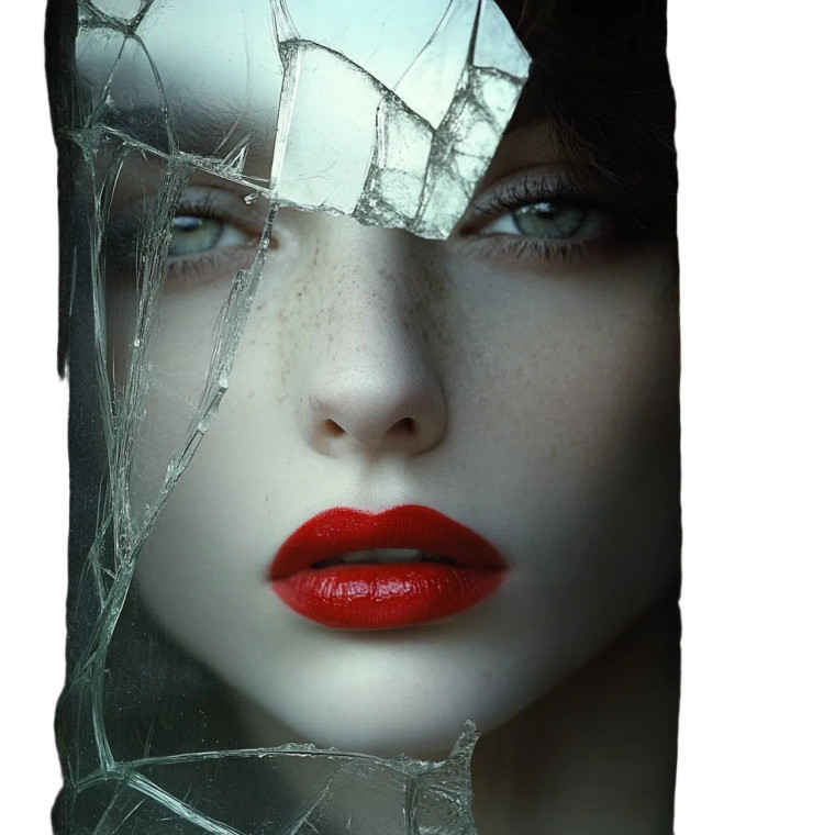 Broken Window Gaze Vinyl Car Decal Sticker – Waterproof & UV-Resistant 8"