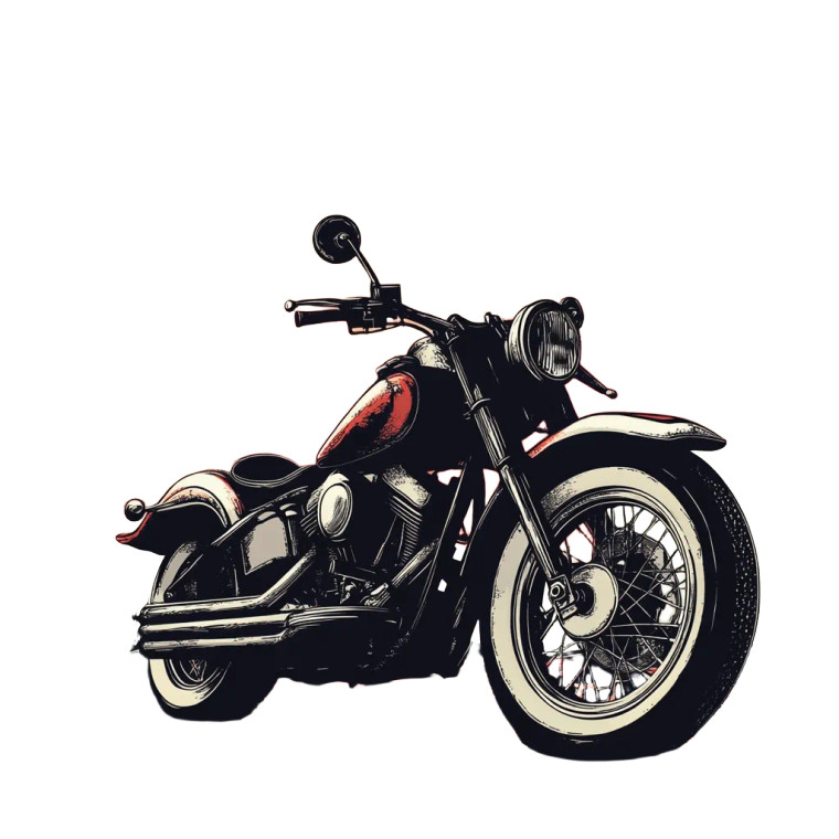 Classic Motorcycle Sunset Vinyl Car Decal Sticker – Waterproof & UV-Resistant 8"