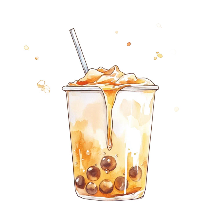 Hey Tea Illustration Vinyl Car Decal Sticker – Waterproof & UV-Resistant 8"