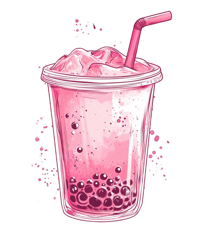 Bubble Tea Art Vinyl Car Decal Sticker – Waterproof & UV-Resistant 8"