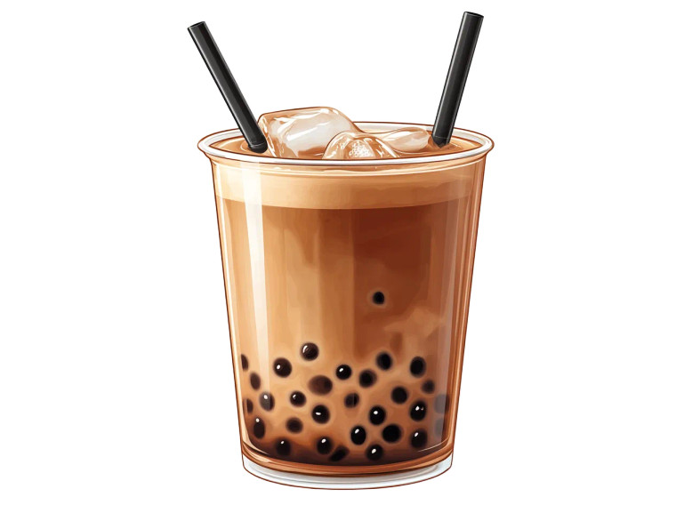 Bubble Tea Cup Vinyl Car Decal Sticker – Waterproof & UV-Resistant 8"