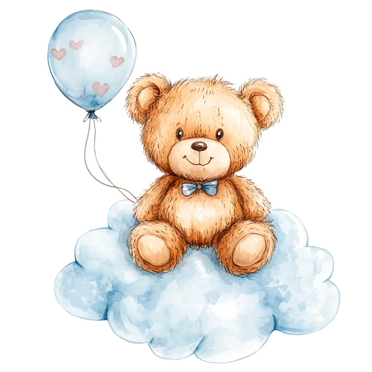 Cute Teddy Bear V6 Vinyl Car Decal Sticker – Waterproof & UV-Resistant 8"