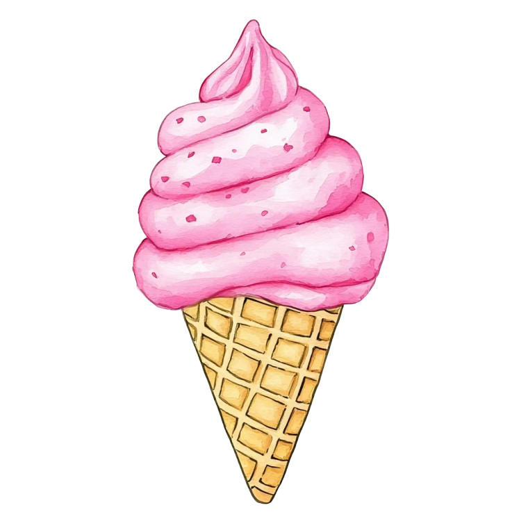 Pink Anime Ice Cream Vinyl Car Decal Sticker – Waterproof & UV-Resistant 8"