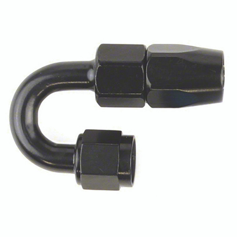 SpeedFX Black Anodized -8AN Full Swivel Hose End Fitting | Aluminum, Leak Proof Seal, 360° Rotation