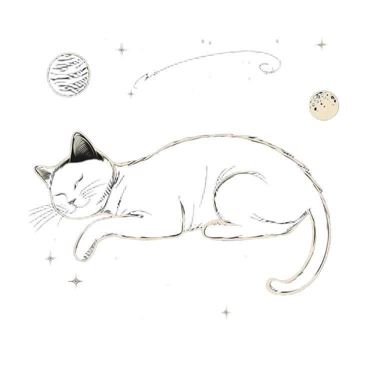 Floating Relaxed Cat Vinyl Car Decal Sticker – Waterproof & UV-Resistant 8"