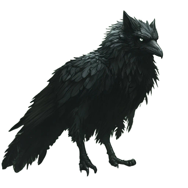 Crow Wolf Hybrid Vinyl Car Decal Sticker – Waterproof & UV-Resistant 8"