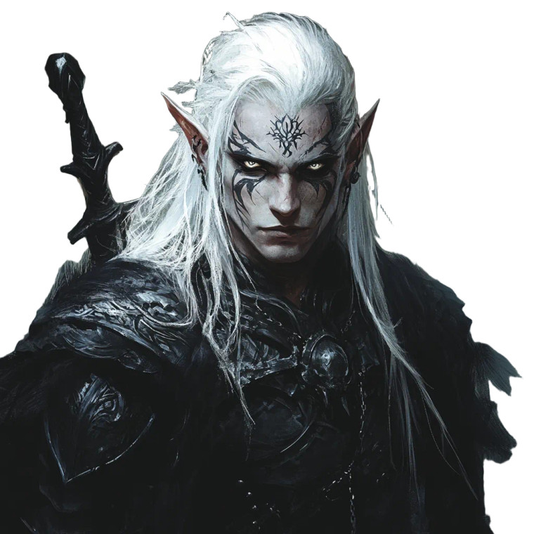 Shadowy Gothic Elf Vinyl Car Decal Sticker – Waterproof & UV-Resistant 8"