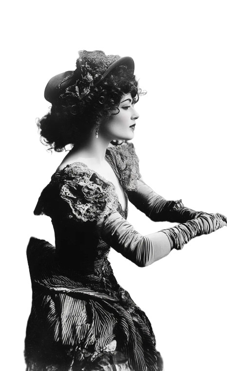 Elegant Victorian Woman Vinyl Car Decal Sticker – Waterproof & UV-Resistant 8"