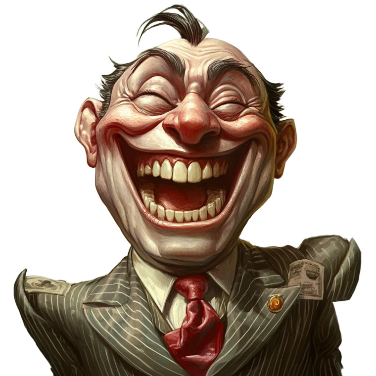 Evil Rich Laugh Vinyl Car Decal Sticker – Waterproof & UV-Resistant 8"