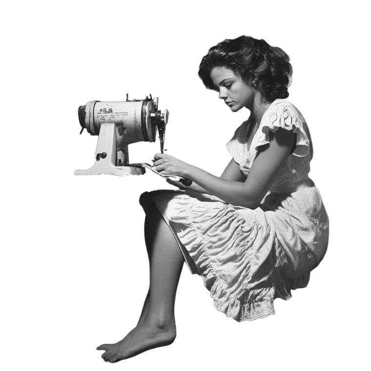 Barefoot Prisoner Sewing Vinyl Car Decal Sticker – Waterproof & UV-Resistant 8"