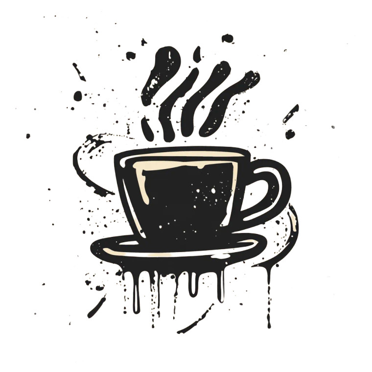 Trendy Coffee T-Shirt Vinyl Car Decal Sticker – Waterproof & UV-Resistant 8"