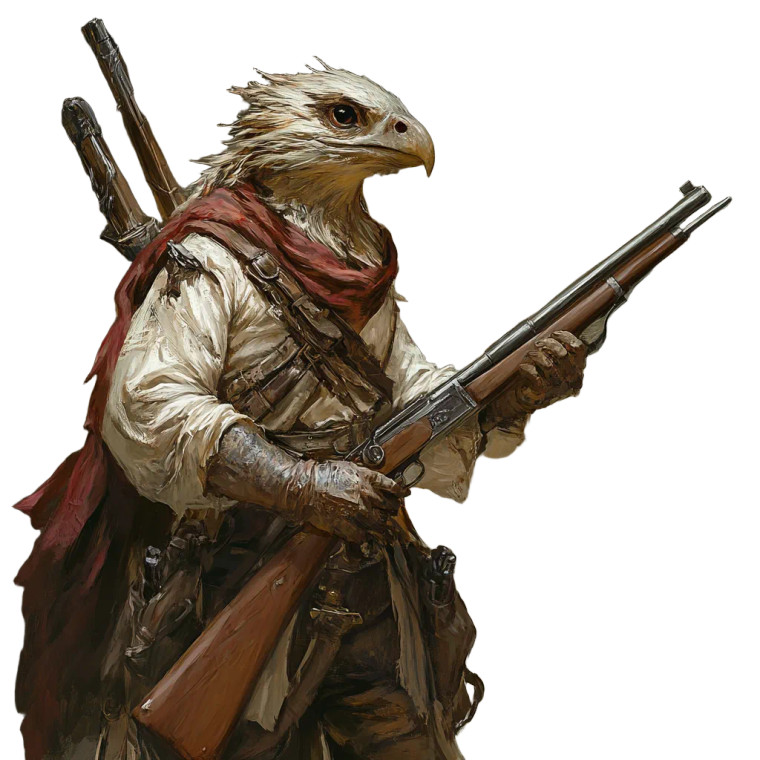 Aarakocra Musketeer Vinyl Car Decal Sticker – Waterproof & UV-Resistant 8"