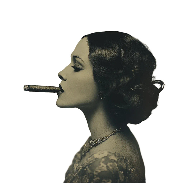 Sophisticated Smoking Woman Vinyl Car Decal Sticker – Waterproof & UV-Resistant 8"