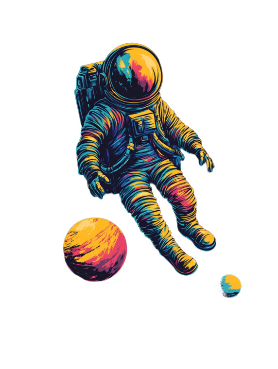 Astronaut Space Design Vinyl Car Decal Sticker – Waterproof & UV-Resistant 8"