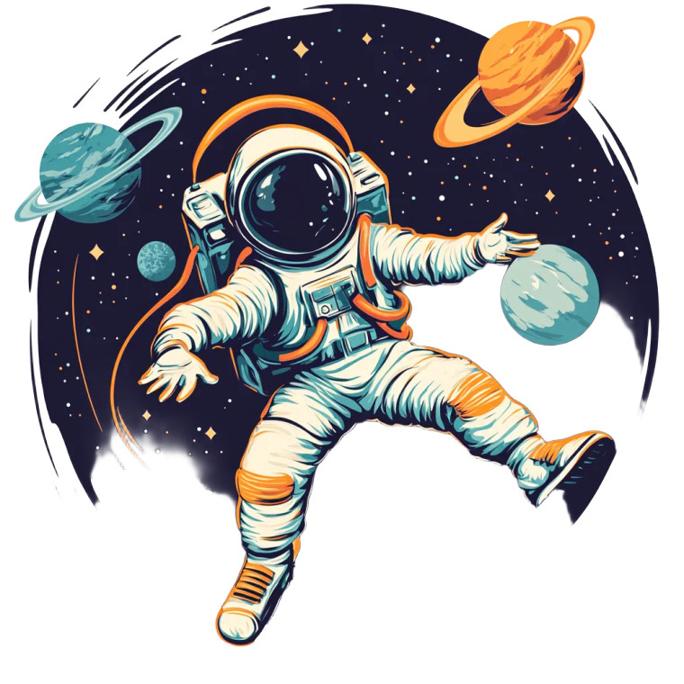 Astronaut In Space V5 Vinyl Car Decal Sticker – Waterproof & UV-Resistant 8"
