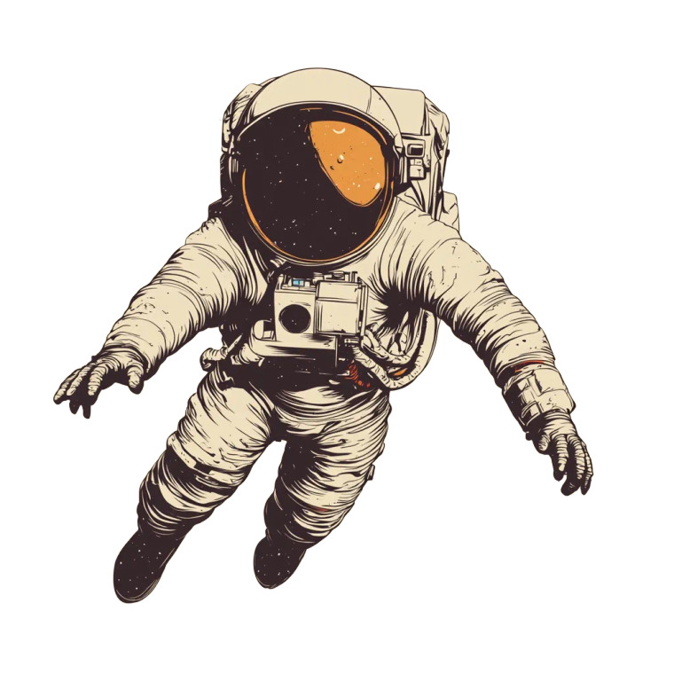 Astronaut In Space V3 Vinyl Car Decal Sticker – Waterproof & UV-Resistant 8"