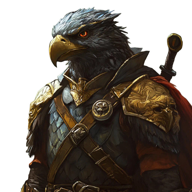 Aarakocra Guard Vinyl Car Decal Sticker – Waterproof & UV-Resistant 8"