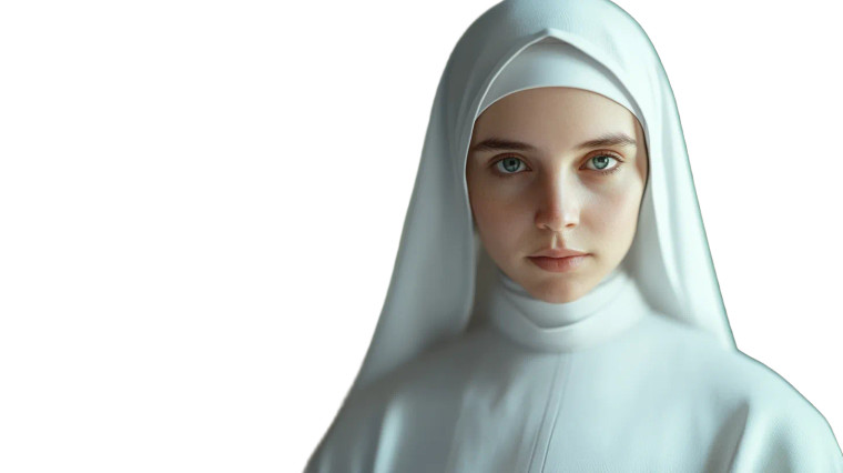 Orthodox Nun Portrait Vinyl Car Decal Sticker – Waterproof & UV-Resistant 8"