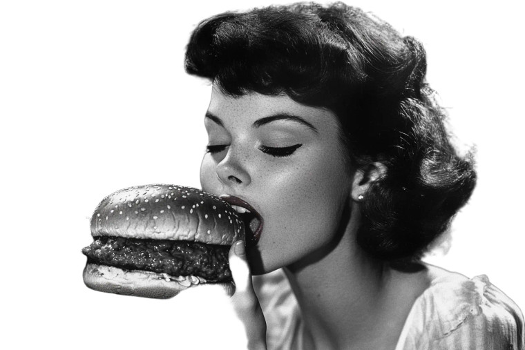 Biting Juicy Burger Vinyl Car Decal Sticker – Waterproof & UV-Resistant 8"