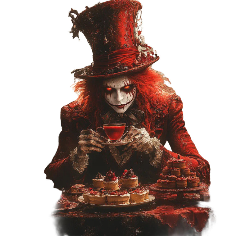 Mad Hatter Tea Vinyl Car Decal Sticker – Waterproof & UV-Resistant 8"