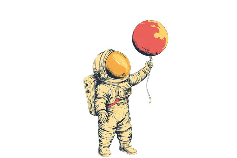 Astronaut Kid Vinyl Car Decal Sticker – Waterproof & UV-Resistant 8"