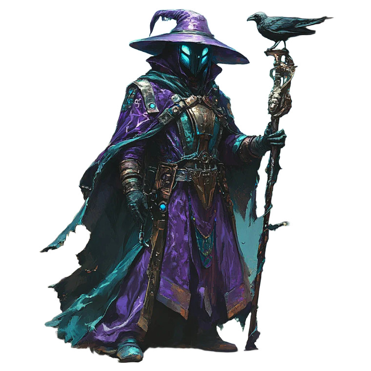 Wizard Warforged Vinyl Car Decal Sticker – Waterproof & UV-Resistant 8"