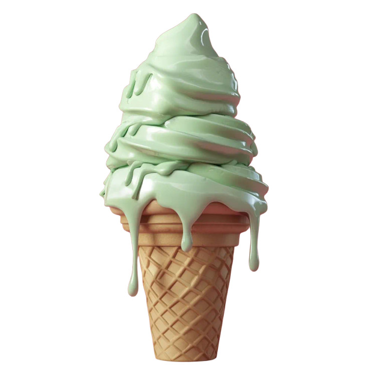 Mint Green Ice Cream Vinyl Car Decal Sticker – Waterproof & UV-Resistant 8"