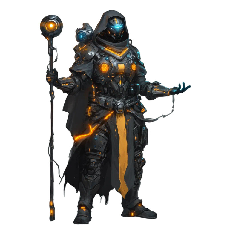 Mage In Mech Suit Vinyl Car Decal Sticker – Waterproof & UV-Resistant 8"