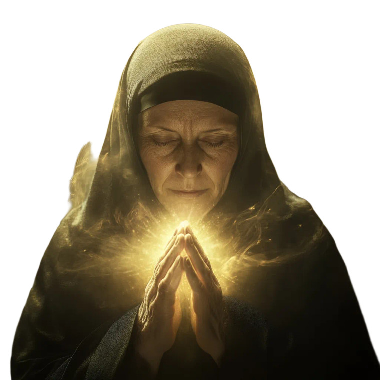 Praying Nun V14 Vinyl Car Decal Sticker – Waterproof & UV-Resistant 8"