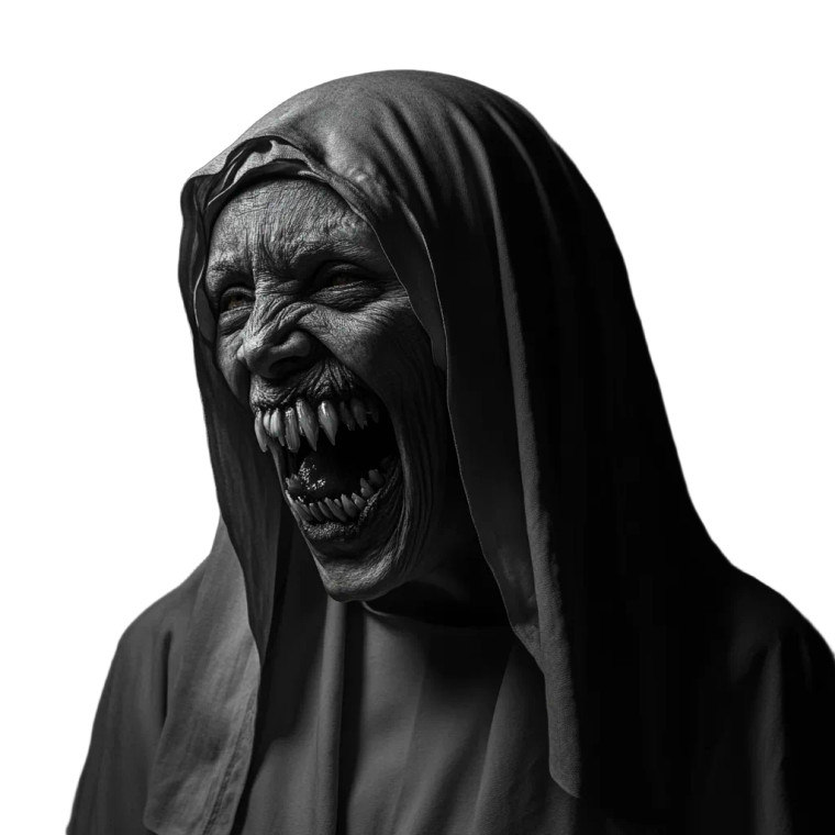 Horror Nun V2 Vinyl Car Decal Sticker – Waterproof & UV-Resistant 8"