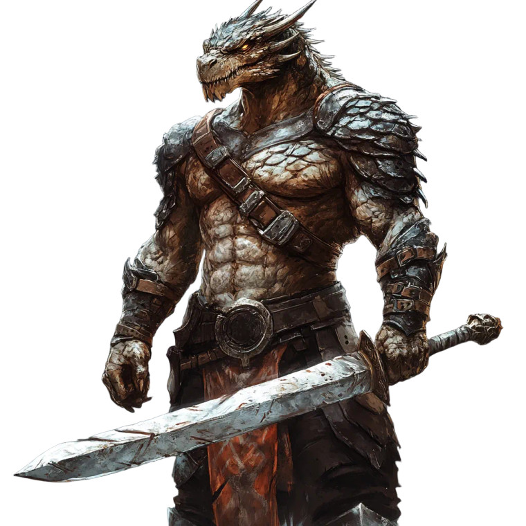 Dragonborn Barbarian V8 Vinyl Car Decal Sticker – Waterproof & UV-Resistant 8"