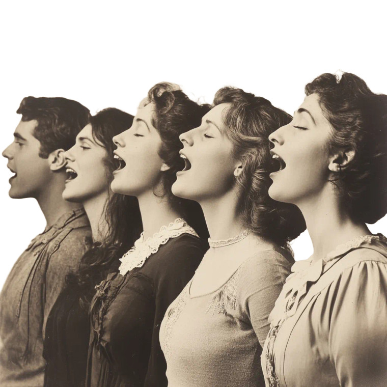 Joyful Singing Group Vinyl Car Decal Sticker – Waterproof & UV-Resistant 8"