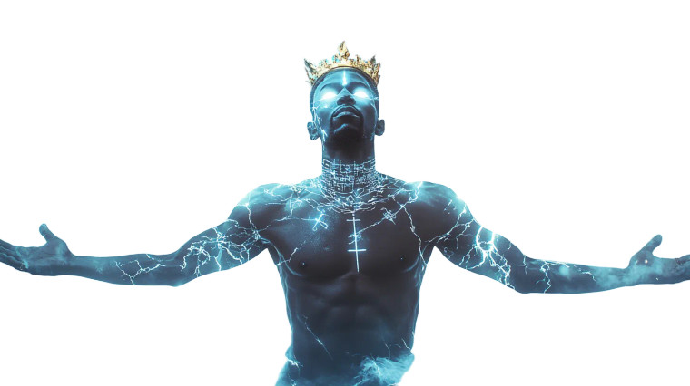 Ethereal African God Vinyl Car Decal Sticker – Waterproof & UV-Resistant 8"