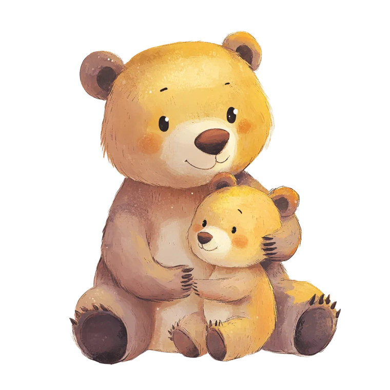 Cute Cartoon Bears Vinyl Car Decal Sticker – Waterproof & UV-Resistant 8"