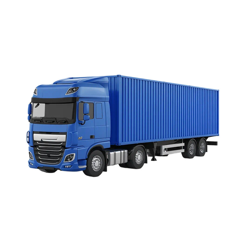 Blue Cargo Truck Vinyl Car Decal Sticker – Waterproof & UV-Resistant 8"