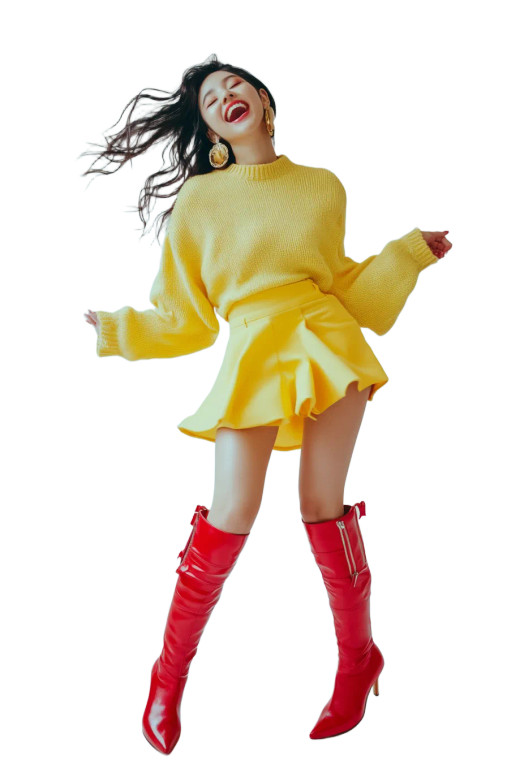 Dancing Korean Woman Vinyl Car Decal Sticker – Waterproof & UV-Resistant 8"