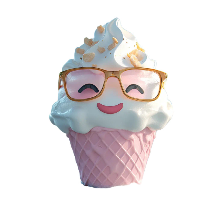 Cool Ice Cream Vinyl Car Decal Sticker – Waterproof & UV-Resistant 8"