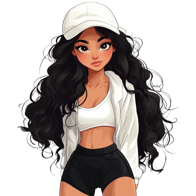 Cartoon Cycling Girl Vinyl Car Decal Sticker – Waterproof & UV-Resistant 8"