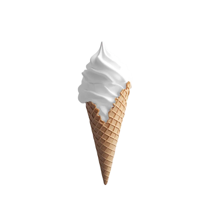 Bitten Ice-Cream Cone Vinyl Car Decal Sticker – Waterproof & UV-Resistant 8"