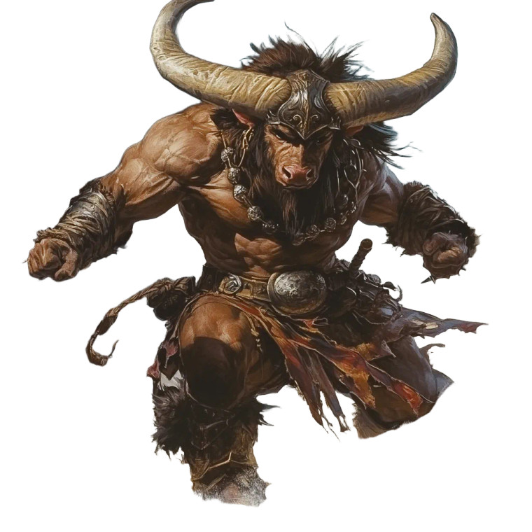 Minotaur Warrior Charge Vinyl Car Decal Sticker – Waterproof & UV-Resistant 8"