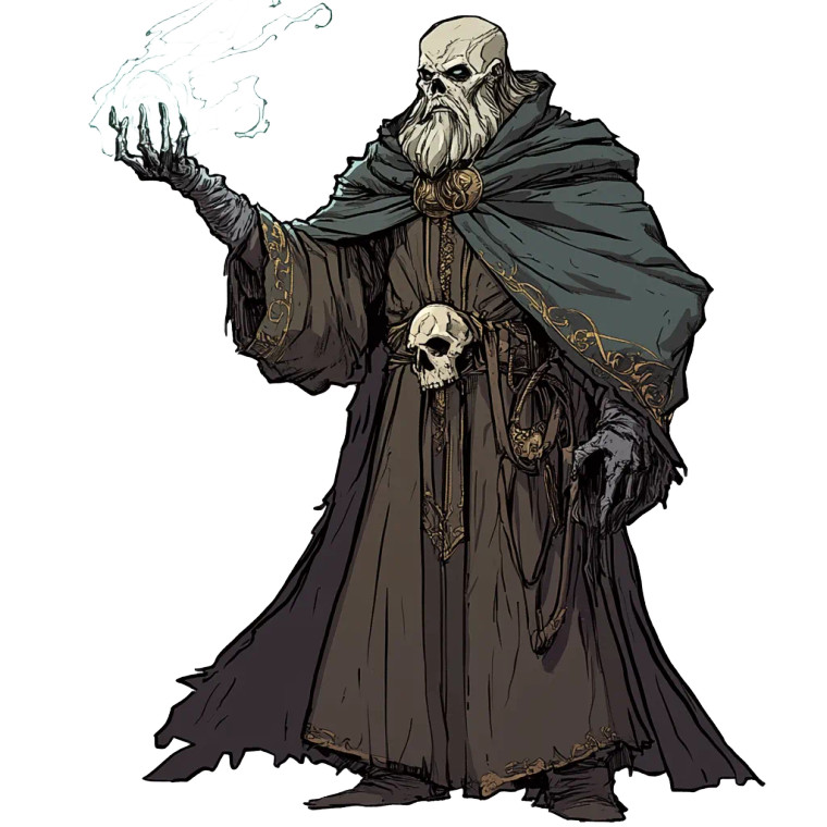Evil Necromancer Robe Vinyl Car Decal Sticker – Waterproof & UV-Resistant 8"