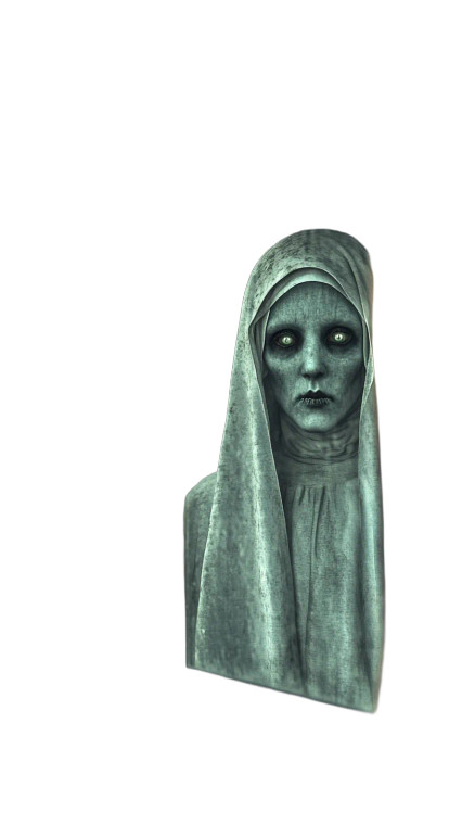 Ghostly Nun Vinyl Car Decal Sticker – Waterproof & UV-Resistant 8"