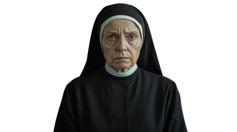Serious Nun Photographer Vinyl Car Decal Sticker – Waterproof & UV-Resistant 8"