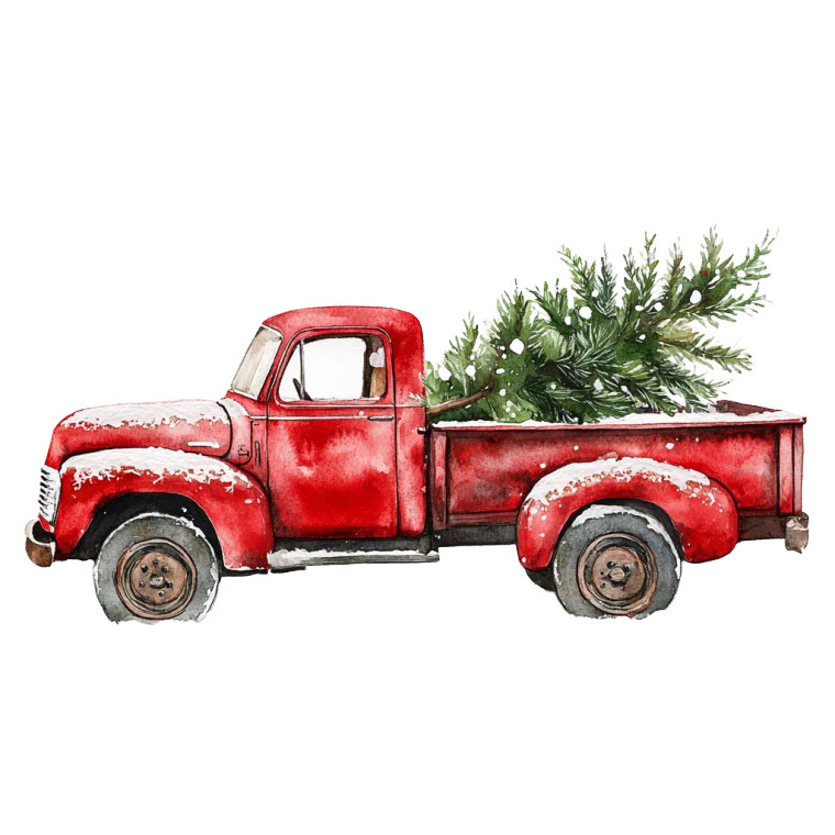 Old Red Pickup Vinyl Car Decal Sticker – Waterproof & UV-Resistant 8"